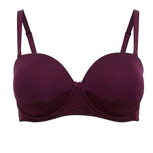 Purple Lace Push-Up Multiway Straples Bra